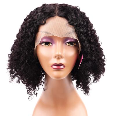 China Brazilian Curly French Lace Curl Wig Lace Front Remy Human Hair Wigs With Color Women Human Hair Wigs For Real Hair for sale