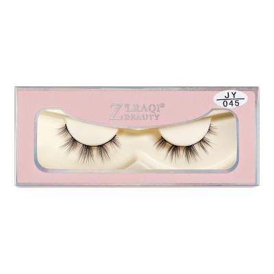 China Natural Handmade Faux 15mm Long Mink Lashes 3d Volumes Fake Tapered Mink Eyelashes Wholesale Eyelash Boxes one pair eyelashes for sale