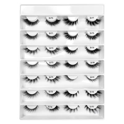 China Sparkle 25Mm 30Mm Clear Strip Winged Thick 100% Fluffy Eyelashes 3D Mink Eyelash Vendor Customize Box Real Mink Lashes for sale