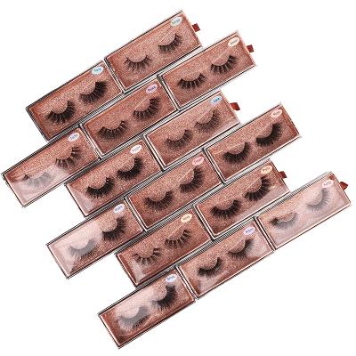 China Free Sample 3D Eyelashes 100% Real Mink Full Strip Mink Eye Lashes Wholesale Seller Sensitive Lashes Custom Label Box for sale