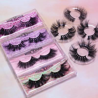 China Natural Soft Fluffy Mink Lashes Full False Eyelashes 25mm Mink Lashes Lashes for sale