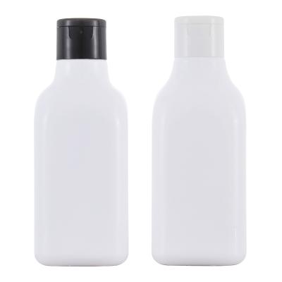 China Luxury Cosmetic PACKAGING BEAUTY Custom Shampoo Bottle Plastic White Body 200ml Square for sale