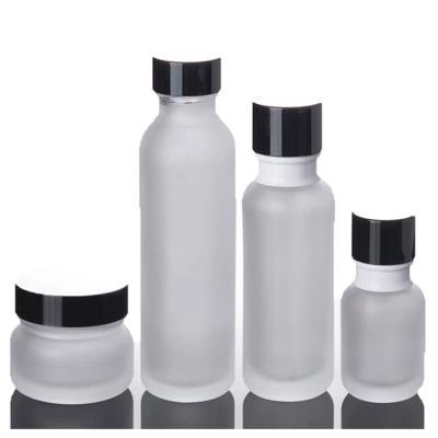 China Recyclable Wholesale Frosted Cosmetic Lotion Pump Bottle 50g 50ml 110ml 150ml Skin Care Packaging for sale