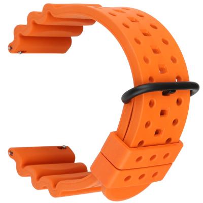 China Fashion Rubber Sports Quick Release Custom 24mm Watch Strap Rubber Watch Band for sale