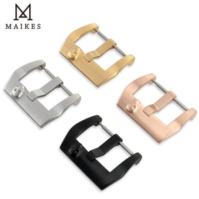 China Stainless Steel Stainless Steel Watch Buckle 16mm 18mm 20mm 22mm Rose Gold Silver Watch Band 24mm Black Leather Watch Buckle For for sale