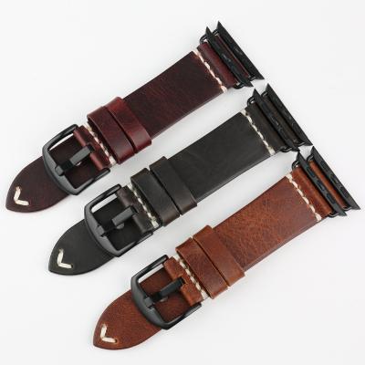 China 2021 Designer Men Watches Leather Straps For iWatch Se 6 5 4 3 2 1 Series Apple Watch Band 44 40mm Apple Strap 42mm 38mm for sale