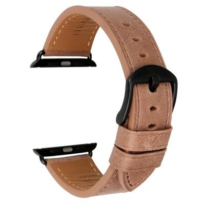 China MAIKES Apple Watch Accessories Leather Genuine Leather Watch Band For Apple Watch Bands 44mm 40 Series 6 5 4 3 2 1 Watchband 42mm 38mm for sale