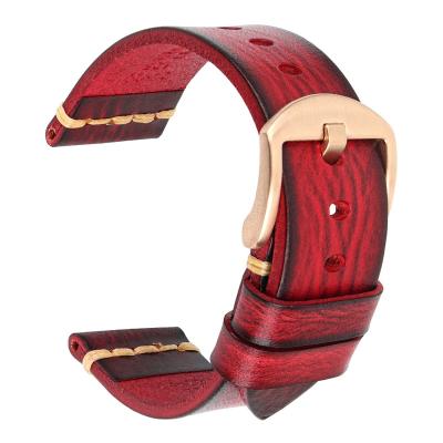 China Maikes 18mm 20mm 22mm Luxury Leather Watch Band 24mm Wrist Watch Strap Genuine Leather Watchbands Watch Bands for sale