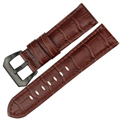 China MAIKES Brand Luxury Genuine Leather Watch Band Accessories 22mm 24mm 26mm Watchband With Stainless Steel Buckle for sale