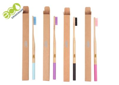 China Hotel Environmental Bamboo Toothbrush  Soft Medium Hard Bristle Type for sale