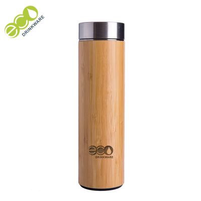 China 500ml Stainless Steel Bamboo Drinking Bottle for sale