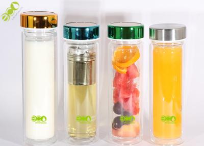 China High Borosilicate Glass Fruit Infuser Water Bottle Thermos Bottle For Tea for sale