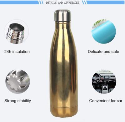 China Straight Thermos Double Wall Vacuum Insulated Cola Shaped Bottle for sale