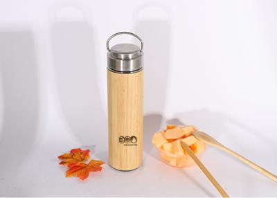 China 500ml  Stainless Steel Bamboo Coffee Thermos Vacuum  Bamboo Tea Flask for sale