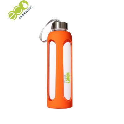 China GA5020 Outdoor Hiking Single Wall Water Bottle With Silicone Sleeve for sale