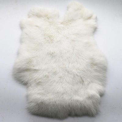 China Natural White Rabbitskin Soft Color Soft Hand Feeling Skins Tan Yellow Straw Rabbit Fur Shoes Skins Barring Real Fur Covers Fur Materials for sale