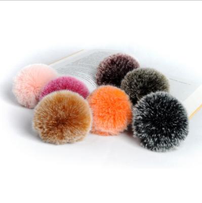 China 3cm 4cm 5cm Eco-friendly Mink Fur Pom Poms Mixed Colors For Flashing Fashion Decorations for sale