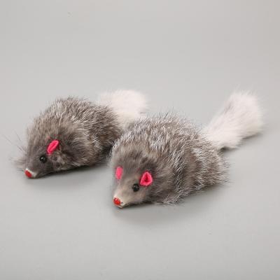 China Funny Viable Family Cat Toys Big Fur Mouse Rabbit Fur Mouse for sale