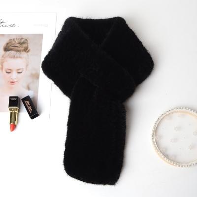 China Winter Mink Fur Scarf Warm Outdoor Women's Mink Fur Woven Scarf For Fashion Apparel Decoration Clothing Decoration for sale