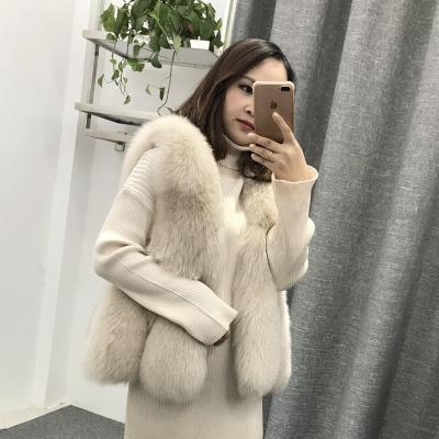 China Factory Direct Selling Fox Skin Fur Full Fur Vest Large Water Vest Vest Cut Long Short Female for sale