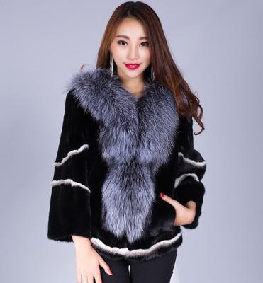 China European short mink coat/Canadian fox/tangerine fur coat collar coat women long for sale