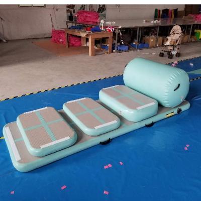 China High Quality Double Wall Fabric Inflatable Tumble Block Floor Air Track for sale