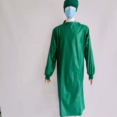 China Green reusable and wasable waterproof polyester surgical gown for doctors uniform for sale