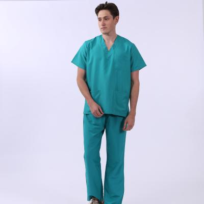 China Hospital factory high quanlity hot sale polyester hospital scrubs sets for hospital uniform for sale