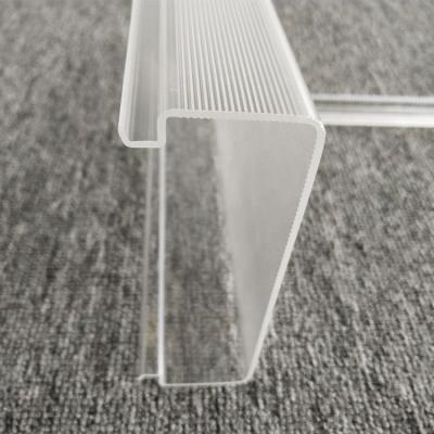 China Eco-friendly Plastic Polycarbonate Linear Cover Shade For Led Lamp (Customized) for sale