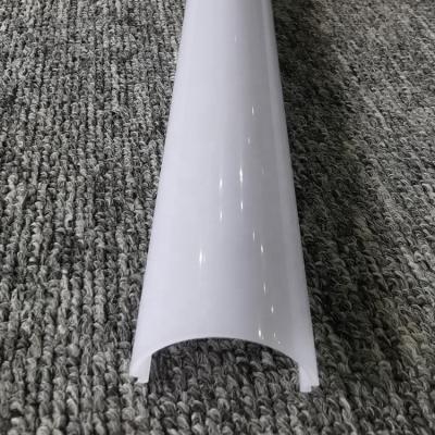 China Modern Half Round Extrusion Linear PC Lamp Shade For LED Lighting for sale