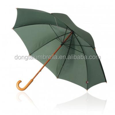 China Promotional Classic Manual Hanging Open Wooden Umbrella for sale