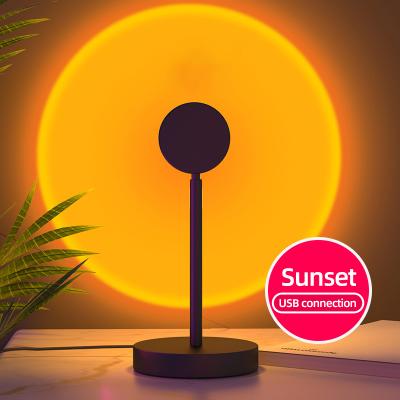 China Modern Portable Led Atmosphere Creative Projection Night Light Usb Sunset Twilight Light for sale