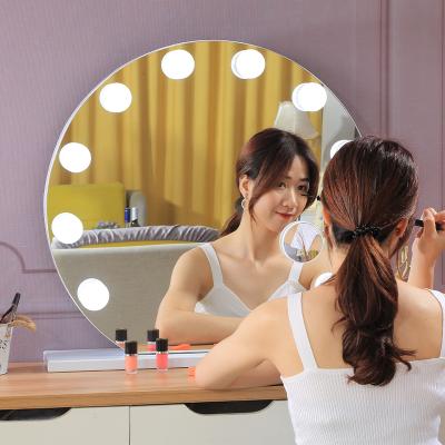 China Amazon Hollywood Lighted Mirror Led Beauty Makeup Lighted Vanity Mirror With Lights Girls Gift for sale