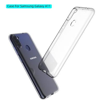 China Transparent clear standard soft tpu phone case for samsung galaxy a11 case back cover for sale