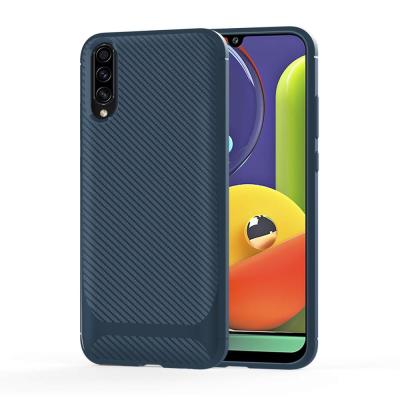 China Classic Elegant Slim Soft Carbon Fiber TPU Flexible Gel Cell Phone Case For Samsung Galaxy A50s Case for sale