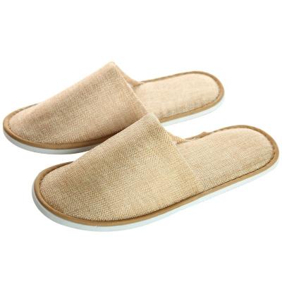 China Good Quality Designs Logo Bargain Sale Wholesale Custom Made Luxury Hotel Slipper Cotton Canvas Disposable Slippers Fashion 026-027 for sale