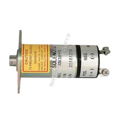 China 24V 4N3890 Excavator Diesel Engine Stop Solenoid Valve Stopped Solenoid Valve For 3304 3406B 3408 3412 3306 for sale