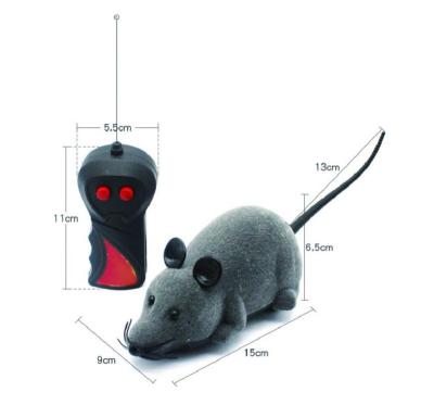 China Viable Remote Control Electric Cat Plush Toy Pet Wireless Simulation Mouse Toys for sale