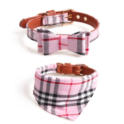 China Wholesale Dog Collars 2020 Wholesale Viable Designer Pet Collar Bowknot Bandana Bow Tie Leash Collar Pet Dog Collars 2020 New for sale