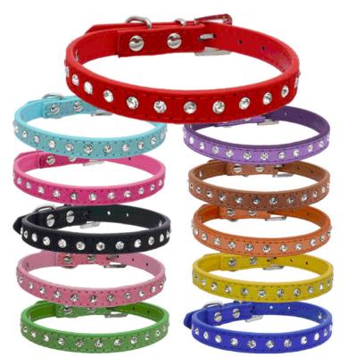 China Viable Hot Dog Supplies XXS XS Mini Pet Dog Bling Diamond Collar For MIni Small Puppy Dogs Cats Pets for sale