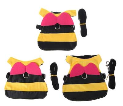 China Small Hamster Cat Harness Leash Strap Pet Bee Rabbit Shape Viable Cute Harness Vest for sale