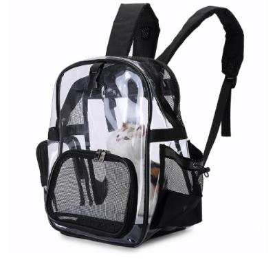 China Full Space Bag Viable Transparent Pet Carry Out Portable Bag Transparent Breathable Pet Backpack for sale