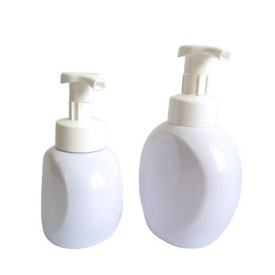 China Household Products Empty White PET Foaming Pump Bottle 300ml 500ml Wash Dispenser Bottle for sale