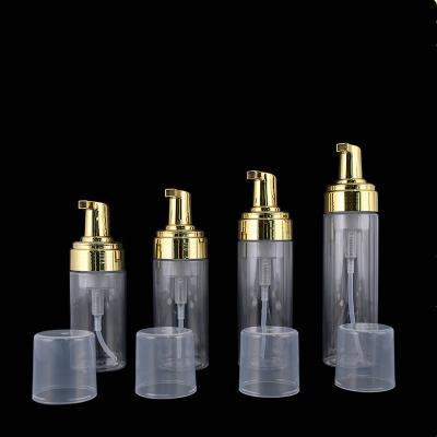 China Factory Wholesale Gold Silver Foam Pump Bottle Facial Foam Detergent Bottle 100ml 120ml 150ml 200ml for sale