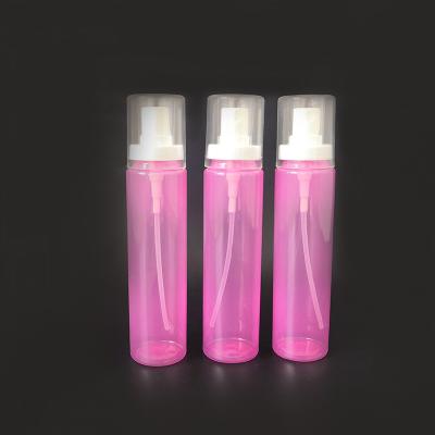 China Household products factory wholesale price 50ml 60ml 80ml plastic pet spray bottle with pink color bottle for sale