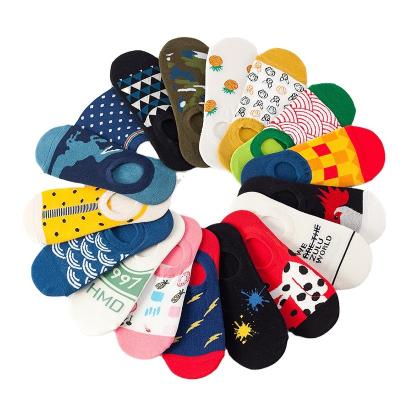 China Hot Selling QUICK DRY Women's Invisible Cotton Socks Factory Summer Fashionable Non-slip Silicone Socks Men Custom Logo for sale