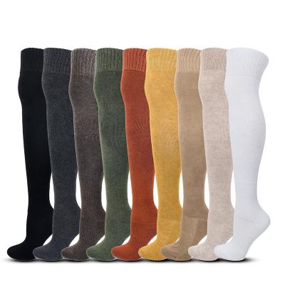 China Wholesale OEM Long Winter QUICK DRY Knee High Terry Socks Thicken Cushion Over Cotton Socks Women Sports Soft Snow Socks for sale