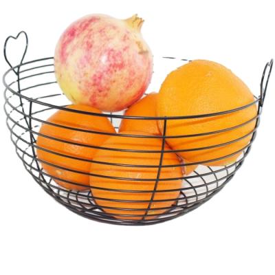 China Modern Manufacturer Supply Two Colors Round Fruit Basket Available Tray Display Plate for sale