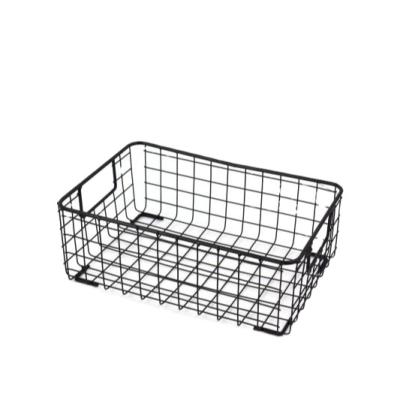 China Vintage Factory Wholesale Price Two Sizes Metal Storage Available Square Basket for sale