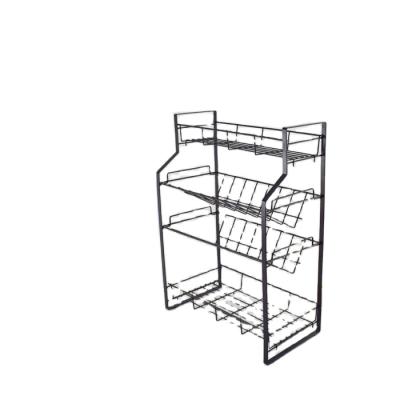 China Factory Price CLASSIC Chinese Countertop Storage 4 Tier Spice Detachable Seasoning Shelf for sale